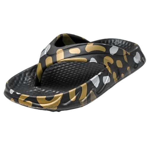 TEidea Badelatschen Herren Herrenrutschen Pantoffeln Sommer Flip Flops Mann Innenwolke Slipper Haus Schuhe Frauen Strand Sandalen Sandalen-schwarz-35-36 von TEidea