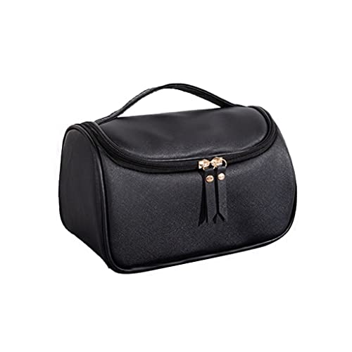 Kosmetik-Aufbewahrungsbox, multifunktional, für Reisen, Outdoor, Damen, Kosmetiktasche, Kulturbeutel, Leder-Aufbewahrung, Kosmetiktasche, tragbare Kulturtasche, dekorativer Make-up von TEmkin