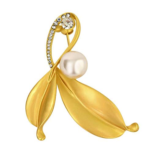 Perlen-Blumen-Brosche, Damen-Legierung, elegante Brosche, Kleidertasche, Dekoration, Anstecknadel, generisches Zubehör von TEmkin