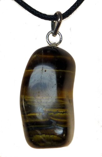 TF Premium Tumbled Stone: Tiger Eye mit Nelke, Sterling Silber 925 von TF