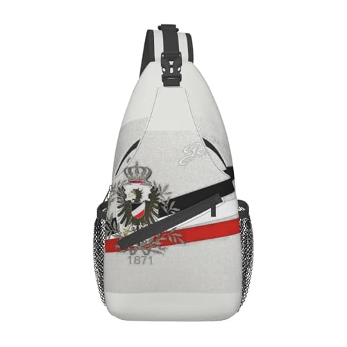 TFDGDGH German Empire Eagle Kleine Schultertasche Brust Crossbody Schulter Sling Rucksack Reisen Wandern Tagesrucksäcke 1871 Flagge Cool Schultaschen TFDGDGH German Empire Eagle Kleine Schultertasche Brust Crossbody Schulter Sling Rucksack Reisen Wandern Tagesrucksäcke 1871 Flagge Cool Schultaschen von TFDGDGH