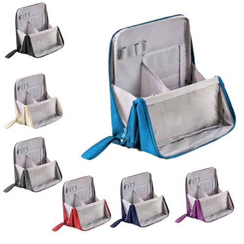 Make-up-Tasche, Mehrzweck-Make-up-Tasche aus Oxford-Stoff mit großem Fassungsvermögen, tragbarer, wasserdichter Make-up-Organizer mit großem Fassungsvermögen und Fächern (Blau) von TFITBPYT