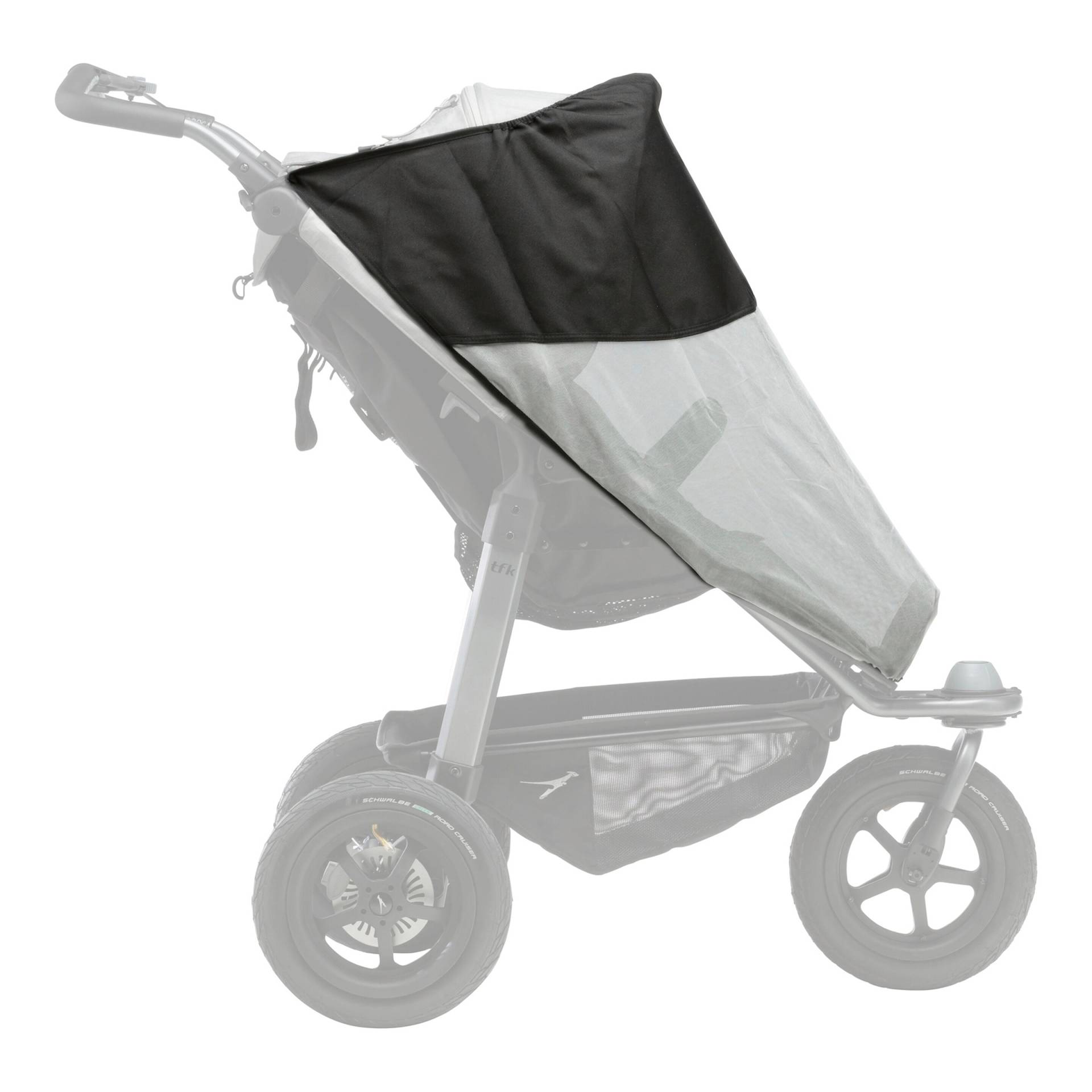 Tfk Sonnenschutz für mono Kinderwagen Sportwagen silber von TFK