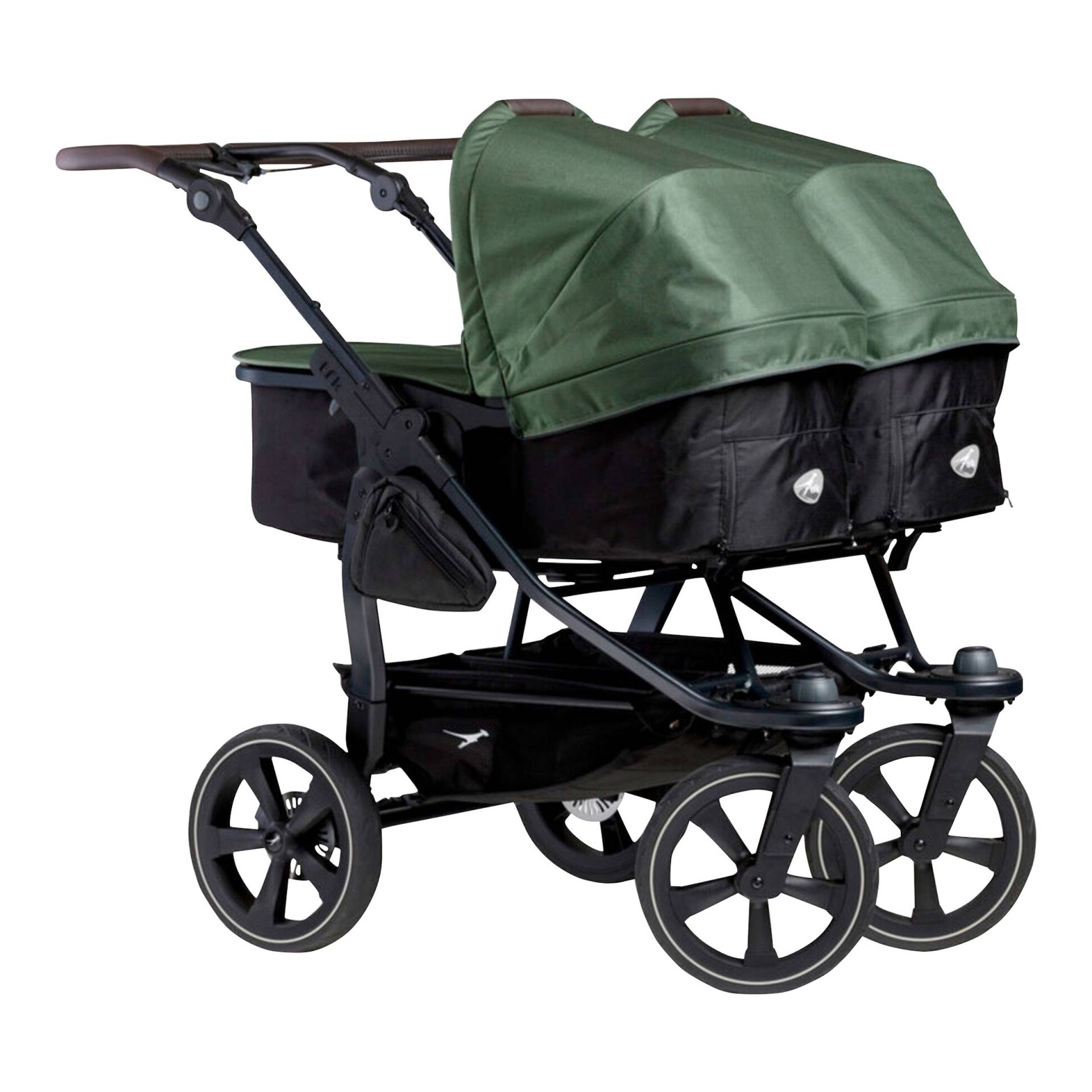 Tfk Zwillings- und Kinderwagen Geschwisterwagen Duo 2 mit Luftkammerrad gruen von TFK