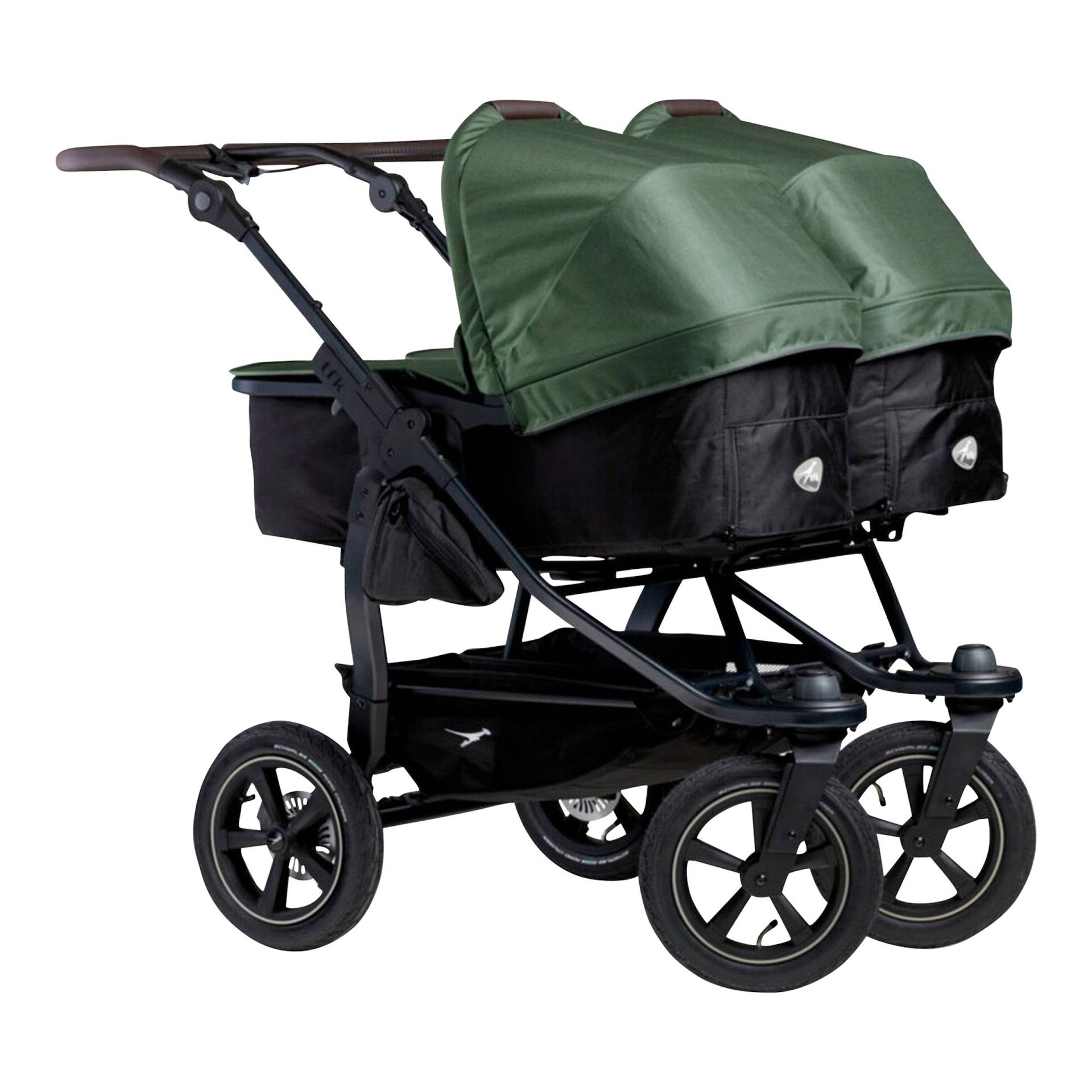 Tfk Zwillings- und Kinderwagen Geschwisterwagen Duo 2 mit Luftrad gruen von TFK