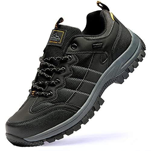 TFO Wanderschuhe Männer Wandern Sneakers Starker Griff Langlebig Stable Bequem für Outdoor Trekking und Laufen (Schwarz, 42) von TFO