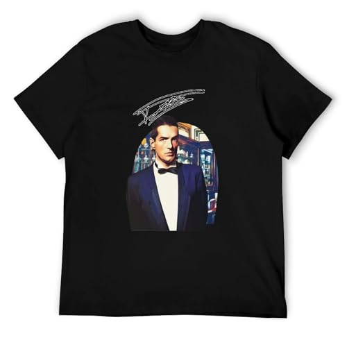 Falco at The Cafe T Shirt Graphic Design Photo Manipulation Collage Cafe Demel Vienna Austria Man Evening Attire Bar Autograph Black von TFTFRRAUCR