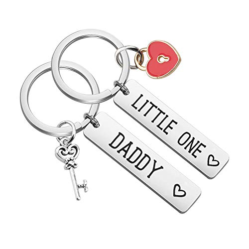 TGBJE BDSM Geschenk Papa und Little One Schlüsselanhänger Set DDLG Geschenke Papa Geschenk Babygirl Geschenk Paar Schlüsselanhänger Set BDSM Paar Geschenk, Daddy Set, Medium von TGBJE