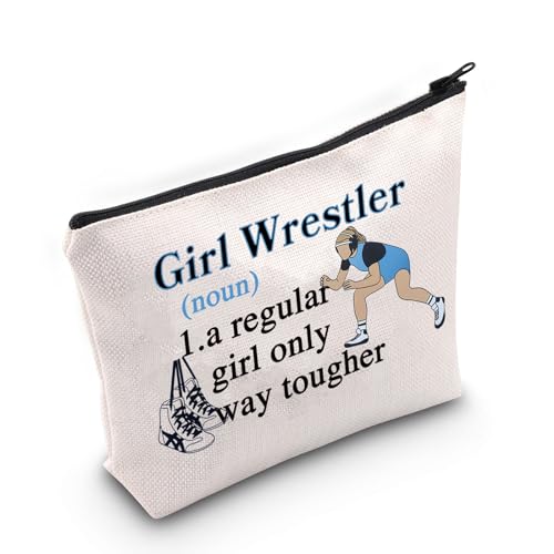 TGBJE Wrestler-Make-up-Tasche für Mädchen, Wrestling-Trainer, ein normales Mädchen, nur Weg zusammen, Reißverschlusstasche für Wrestling-Liebhaber, Mädchen-Wrestler-Tasche, Alle von TGBJE