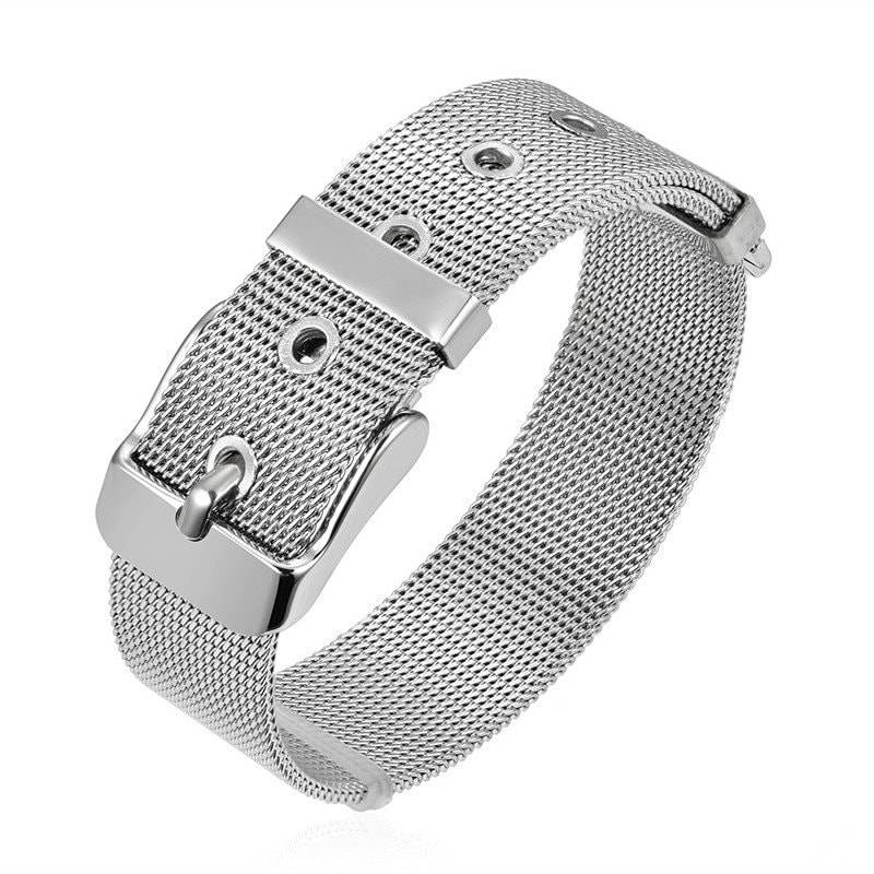 2 Stück 8mm/10mm Breite Edelstahl Mesh Armband, Charm Beads Armband, Diy Armband, Mit Verschluss von TGiftsStore