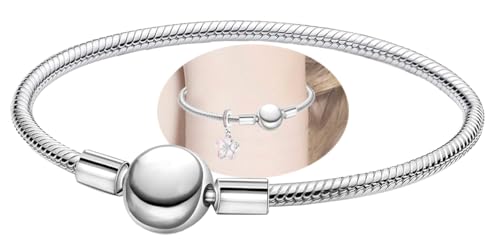 Armband Damen Silber,316L Edelstahl Dupes Charms Armband,DIY Armbänder Charm,Silber Bracelet kugelförmiger,Bettelarmband Moments Silberarmband 19CM Armband Damen Silber,316L Edelstahl Dupes Charms Armband,DIY Armbänder Charm,Silber Bracelet kugelförmiger,Bettelarmband Moments Silberarmband 19CM von THALASIENE