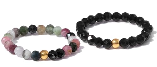 THALASIENE Anti Stress Ring aus Naturstein Perlen,Elastischer Perlenring,Wasserfeste Anxiety Rings für Damen,Grüner &Schwarzer Naturstein Stressring,Fidget Ringe THALASIENE Anti Stress Ring aus Naturstein Perlen,Elastischer Perlenring,Wasserfeste Anxiety Rings für Damen,Grüner &Schwarzer Naturstein Stressring,Fidget Ringe von THALASIENE
