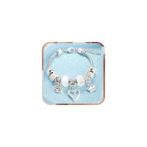 THALASIENE Verstellbares Charms Armband,Dupes Bettelarmband,Herz Armbander Charm,DIY Armbänder Silberarmband,Geschenk Für Mädchen Kinder,Princess Kronen Charm THALASIENE Verstellbares Charms Armband,Dupes Bettelarmband,Herz Armbander Charm,DIY Armbänder Silberarmband,Geschenk Für Mädchen Kinder,Princess Kronen Charm von THALASIENE