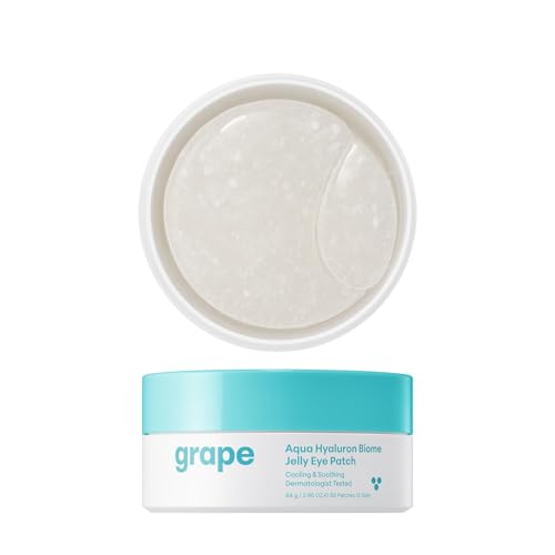THANKYOU FARMER Grape Aqua Hyaluron Biome Jelly Eye Patch 60 Patches - Augenpads Gegen Augenringe, Under Eye Patches, Allantoin, Vegan, Hydrogel Patch, Dermatologist Tested, 10 Arten Hyaluron von THANKYOU FARMER