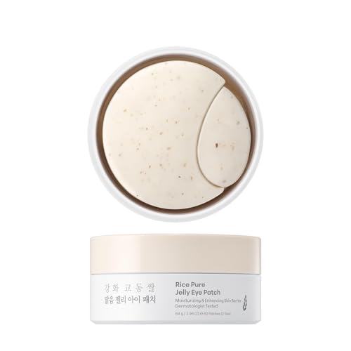 THANKYOU FARMER Rice Pure Jelly Eye Patch 60 Patches - Augenpads Gegen Augenringe, Under Eye Patches, Niacinamide, Vegan, Hydrogel Patch, Korean Rice Extract, Dermatologist Tested von THANKYOU FARMER