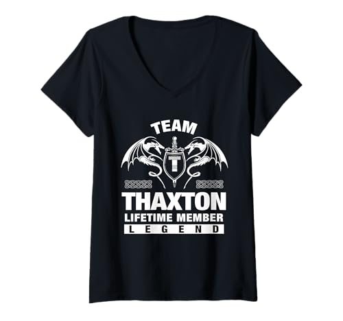 Damen Team Thaxton - Lebenslange Mitgliedsgeschenke T-Shirt mit V-Ausschnitt Damen Team Thaxton - Lebenslange Mitgliedsgeschenke T-Shirt mit V-Ausschnitt von THAXTON FAMILY Idea Gifts
