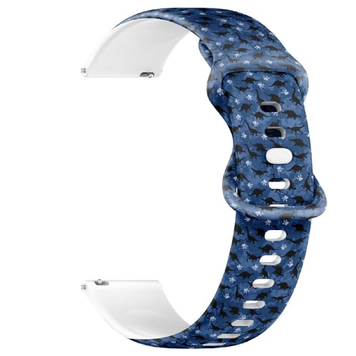 Kompatibel mit Ticwatch GTH 2 / Pro 3 / Pro 2020 / Pro S/GTX, 22 mm Ersatz-Sportuhrenband (niedlich, für Kinder, Mädchen, Jungen 4), weiches Silikon-Armband von THAZEE