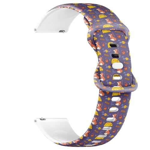 THAZEE 20 mm Schnellverschluss-Armband aus weichem Silikon für Sportuhren (Camping), Ersatz-Gummiarmband für Damen und Herren, Silikon, Kein Edelstein von THAZEE