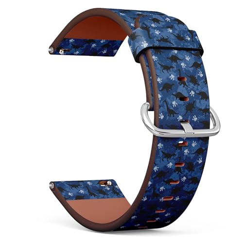 THAZEE 20 mm Schnellverschluss-Ersatzarmband aus Leder (niedliche Kinder, Mädchen, Jungen, 4) Smartwatch-Armband für Damen und Herren, Kunstleder, Kein Edelstein von THAZEE
