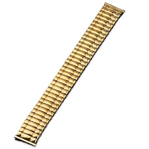 THBGTCNQ Edelstahl elastisches Uhrenarmband elastisches Metall-Uhrenarmband Silber Gold elastisches Stretch-Armband 18mm20mm Uhrenersatzzubehör(Golden,18mm) von THBGTCNQ