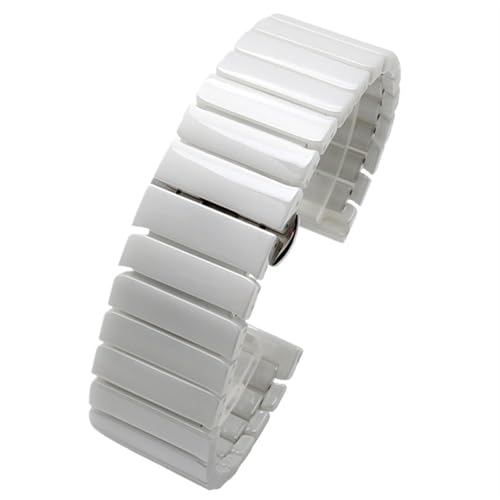 THBGTCNQ Keramik Armband 18mm 20mm 22mm Quick Release Armband for Smart Uhr Quarzuhr Männer Frauen Armband uhr Zubehör(B-white,18mm) von THBGTCNQ