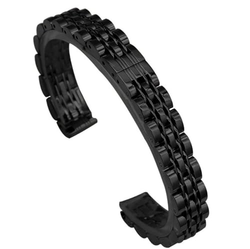 THBGTCNQ Uhrenarmband aus Edelstahl for Damen, universelles Ersatzarmband(Black,10mm) von THBGTCNQ