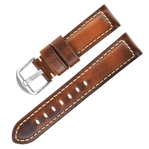 THBGTCNQ Uhrenarmband aus Leder, 18 mm, Edelstahlschnalle, Schnellverschluss-Design, Universalband(F,20mm) von THBGTCNQ