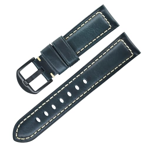 THBGTCNQ Uhrenarmband aus Leder, 18 mm, Edelstahlschnalle, Schnellverschluss-Design, Universalband(I,22mm) von THBGTCNQ