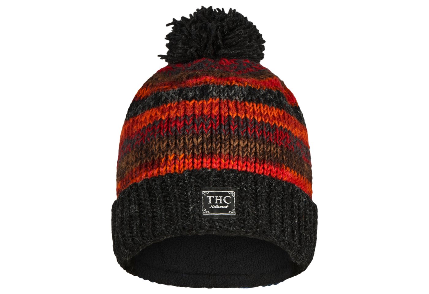 THC Natural Line Bommelmütze THC Schafwoll Pudelmütze 815 (1 Stück, 1-St., 1 Stück) Innenfutter Fleece von THC Natural Line