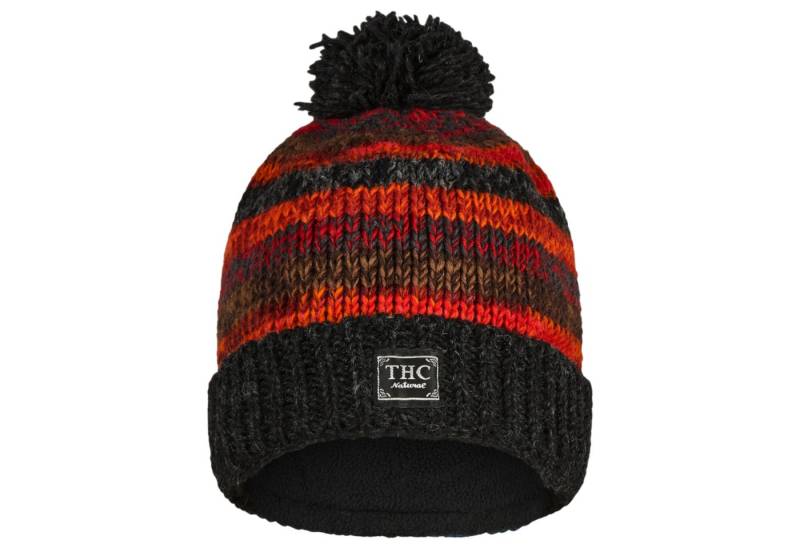 THC Natural Line Bommelmütze THC Schafwoll Pudelmütze 815 (1 Stück, 1-St., 1 Stück) Innenfutter Fleece von THC Natural Line