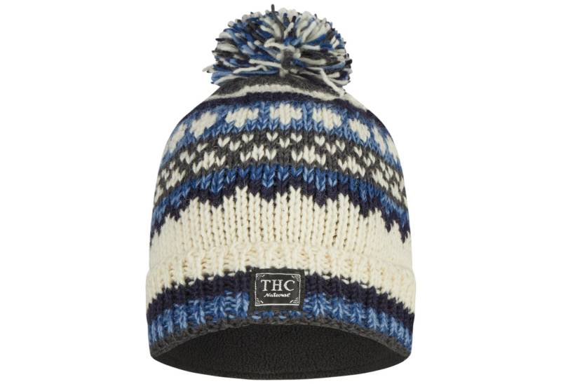 THC Natural Line Bommelmütze THC Schafwoll Pudelmütze 816 (1 Stück, 1-St., 1 Stück) Innenfutter Fleece von THC Natural Line