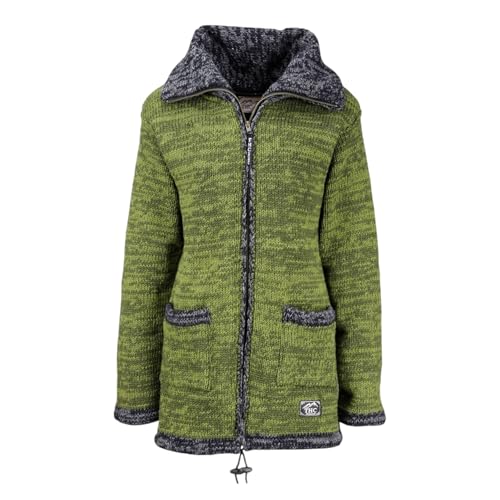 THC Natural Line Schafwoll Strickmantel 904 grün | Schafwolle | Strickmantel | Schafwoll-Mantel | Woll-Mantel | Schafwollmantel | Außenmantel (DE/NL/SE/PL, Alphanumerisch, M, Regular, Regular, grün) von THC Natural Line