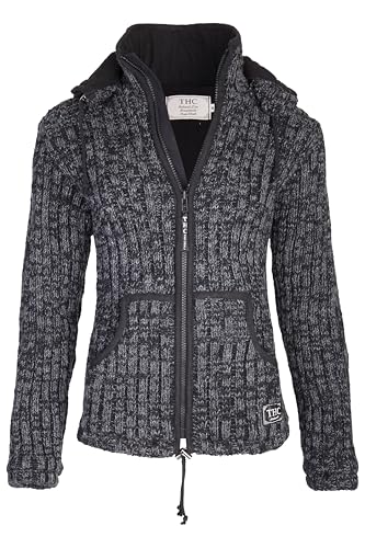 THC Natural Line Schafwollstrickjacke anthrazit 714 (DE/NL/SE/PL, Alphanumerisch, M, Regular, Regular, Anthrazit) von THC Natural Line