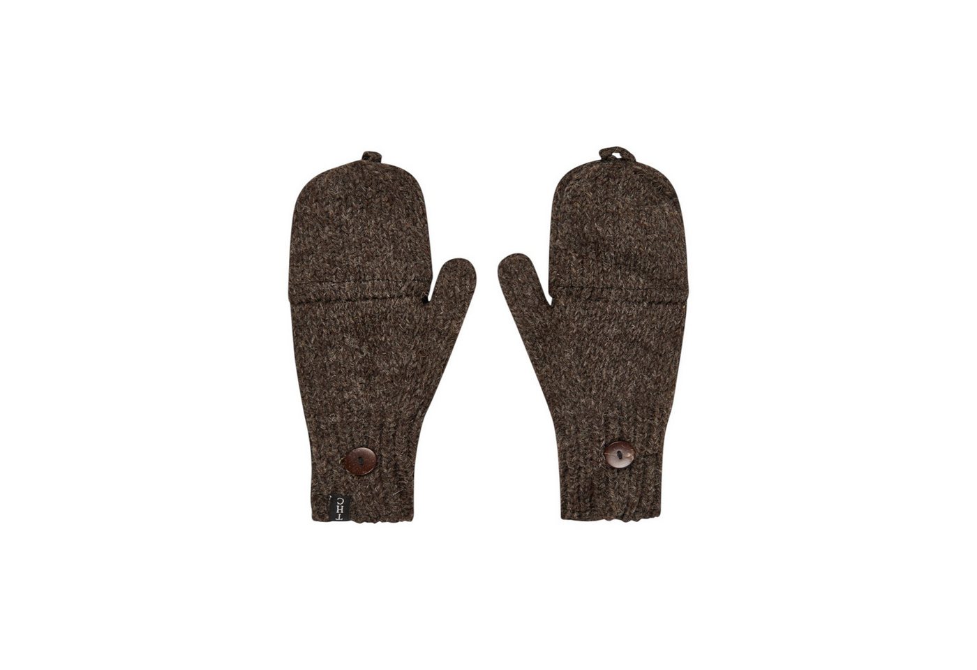 THC Natural Line Strickhandschuhe THC Klapphandschuhe 506 braun (1 Paar, 1-St., 1 Paar) mit abklappbarer Fingerspitze von THC Natural Line