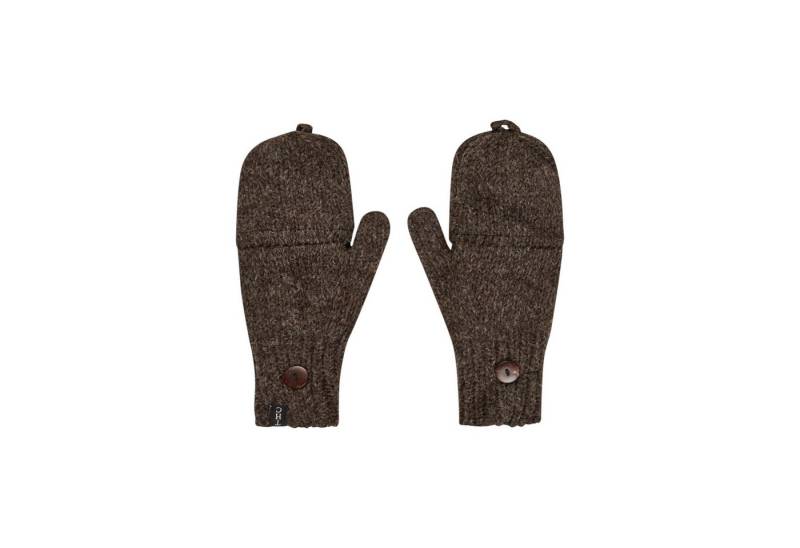 THC Natural Line Strickhandschuhe THC Klapphandschuhe 506 braun (1 Paar, 1-St., 1 Paar) mit abklappbarer Fingerspitze von THC Natural Line