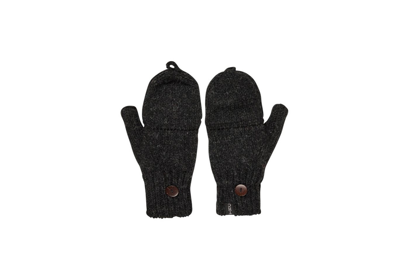 THC Natural Line Strickhandschuhe THC Klapphandschuhe 509 anthrazit (1 Paar, 1-St., 1 Paar) Fingerspitzen abklappbar von THC Natural Line