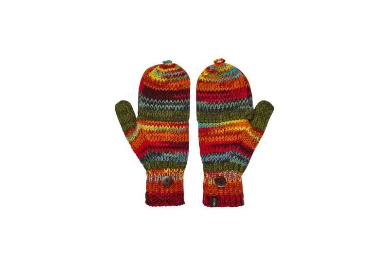 THC Natural Line Strickhandschuhe THC Klapphandschuhe 616 bunt (1 Paar, 1-St., 1 Paar) abklappbare Fingerspitze von THC Natural Line