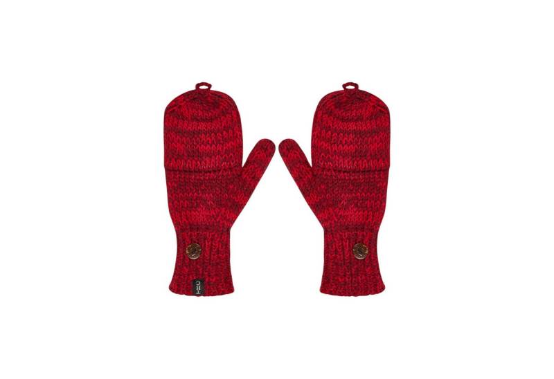 THC Natural Line Strickhandschuhe THC Klapphandschuhe 715 rot (1 Paar, 1-St., 1 Paar) abklappbare Fingerspitzen von THC Natural Line