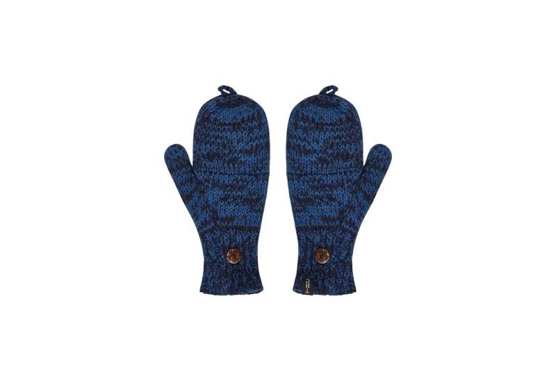 THC Natural Line Strickhandschuhe THC Klapphandschuhe 716 blau (1 Paar, 1-St., 1 Paar) abklappbare Fingerspitzen von THC Natural Line