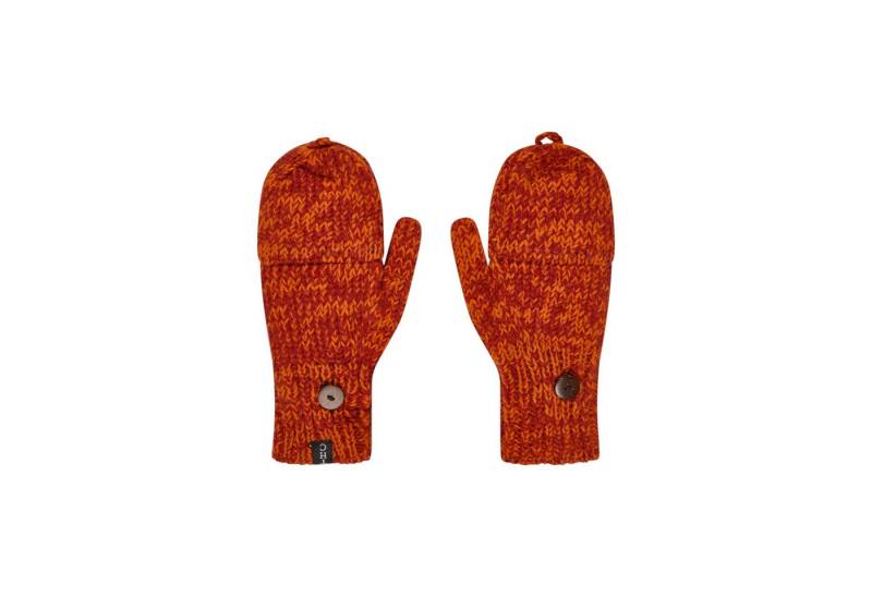 THC Natural Line Strickhandschuhe THC Klapphandschuhe 719 orange (1 Paar, 1-St., 1 Paar) abklappbare Fingerspitzen von THC Natural Line