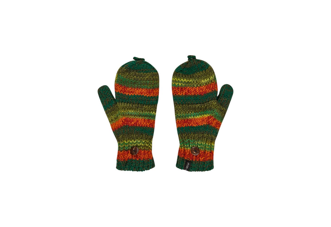 THC Natural Line Strickhandschuhe THC Klapphandschuhe 804 bunt (1 Paar, 1-St., 1 Paar) abklappbare Fingerspitzen von THC Natural Line