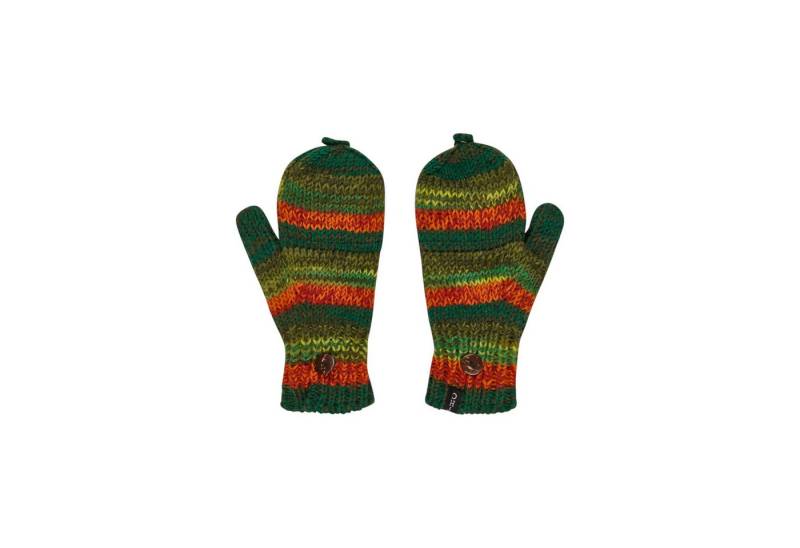 THC Natural Line Strickhandschuhe THC Klapphandschuhe 804 bunt (1 Paar, 1-St., 1 Paar) abklappbare Fingerspitzen von THC Natural Line
