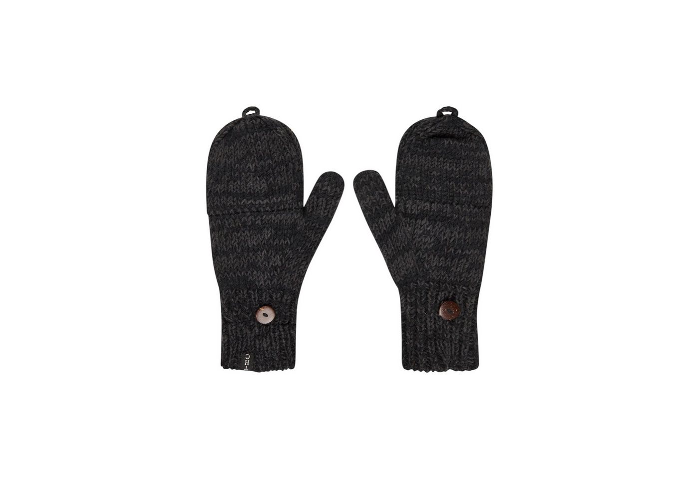 THC Natural Line Strickhandschuhe THC Klapphandschuhe 809 anthrazit (1 Paar, 1-St., 1 Paar) abklappbare Fingerspitzen von THC Natural Line
