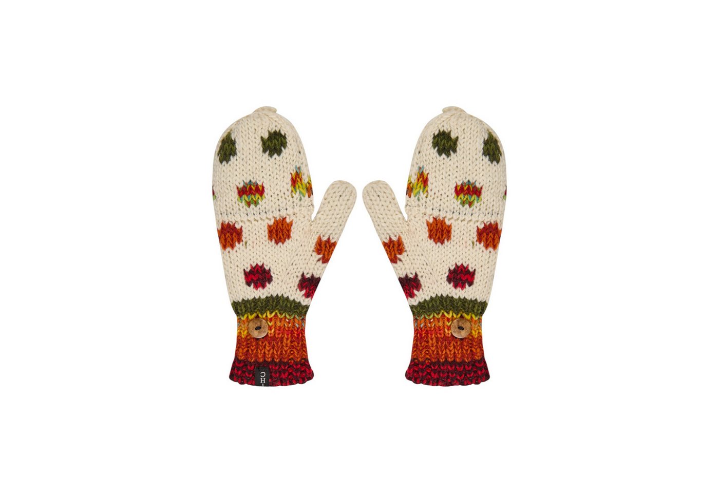 THC Natural Line Strickhandschuhe THC Klapphandschuhe 840 gepunktet (1 Paar, 1-St., 1 Paar) abklappbare Fingerspitzen von THC Natural Line