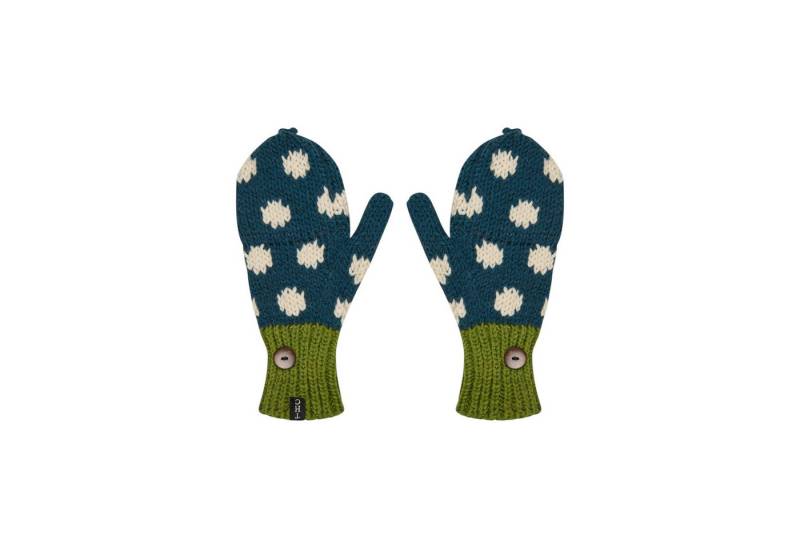 THC Natural Line Strickhandschuhe THC Klapphandschuhe 842 gepunktet (1 Paar, 1-St., 1 Paar) abklappbare Fingerspitzen von THC Natural Line