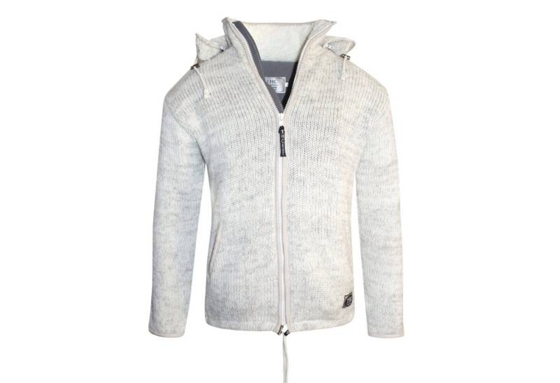 THC Natural Line Strickjacke THC Strickjacke 623 weiß (1 Stück, 1-tlg., 1 Stück) abnehmbare Kapuze von THC Natural Line
