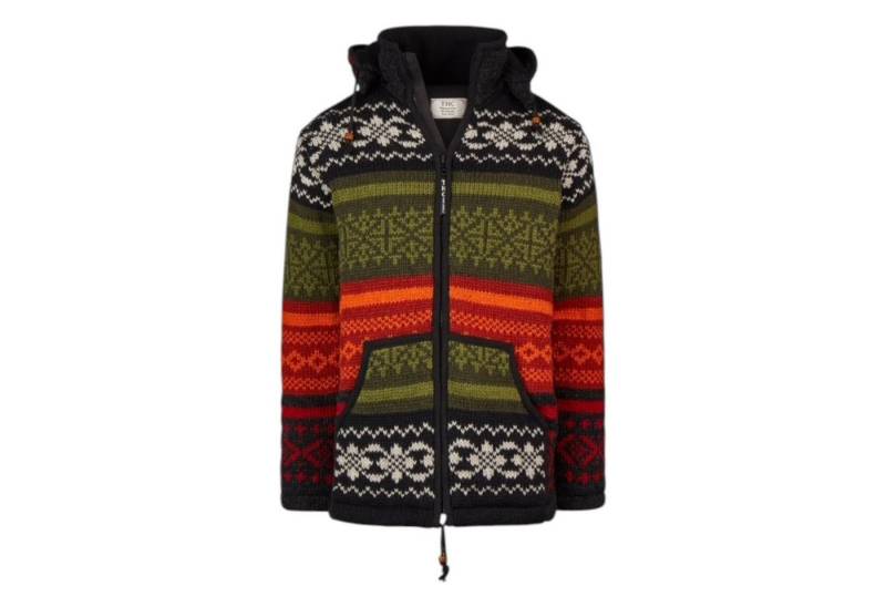 THC Natural Line Strickjacke THC Strickjacke 827 bunte Muster (1 Stück, 1-tlg., 1 Stück) abnehmbare Kapuze von THC Natural Line