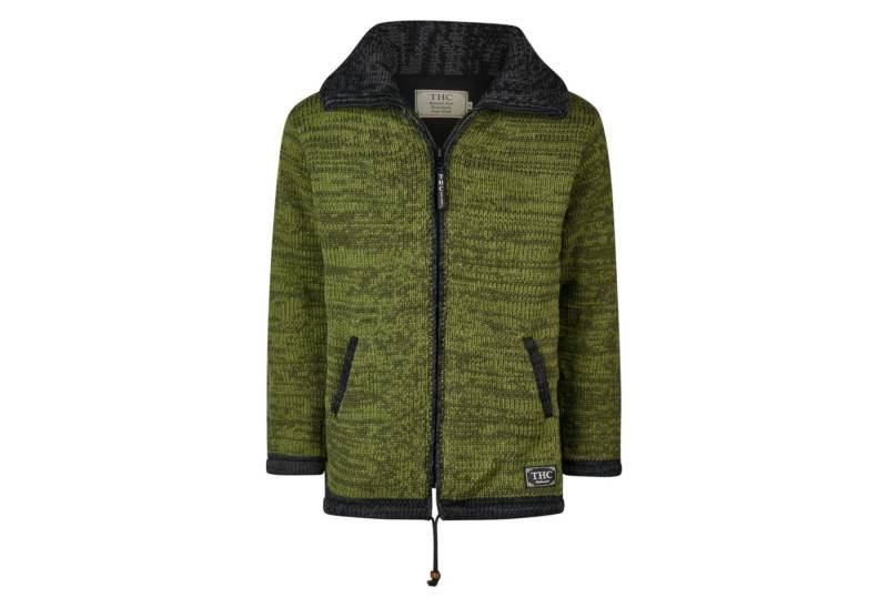 THC Natural Line Strickmantel THC Strickmantel 904 grün (1 Stück, 1-tlg., 1 Stück) Kapuzenkragen von THC Natural Line