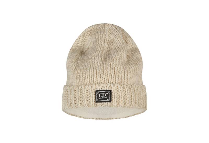 THC Natural Line Strickmütze THC Schafwoll Rollcap 713 weiß (1 Stück, 1-St., 1 Stück) gerippter Umschlag von THC Natural Line