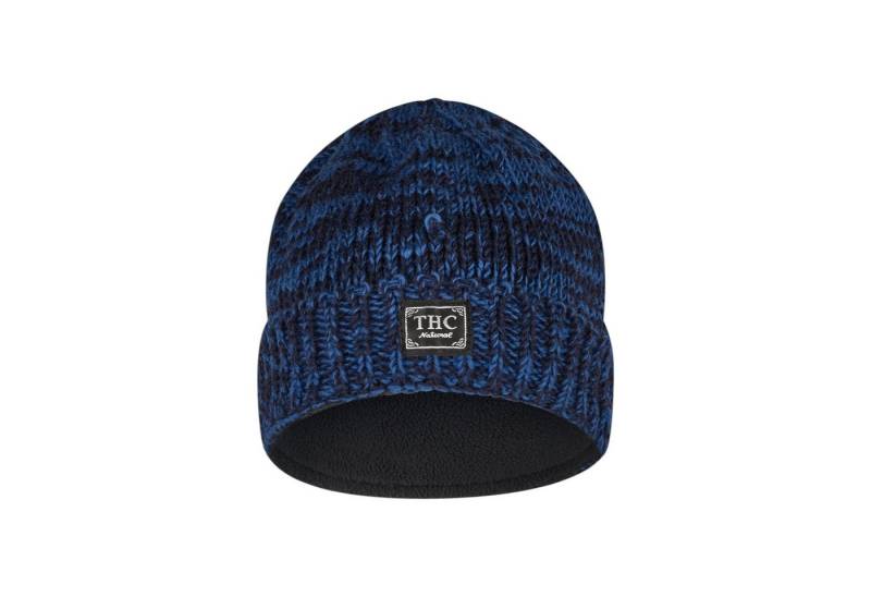 THC Natural Line Strickmütze THC Schafwoll Rollcap 716 blau (1 Stück, 1-St., 1 Stück) gerippter Umschlag von THC Natural Line